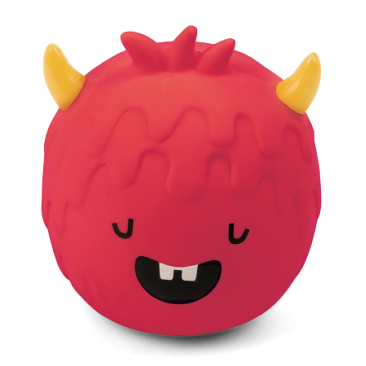 Игрушка Triol "Красный монстрик с рожками" для собак, 6,3см