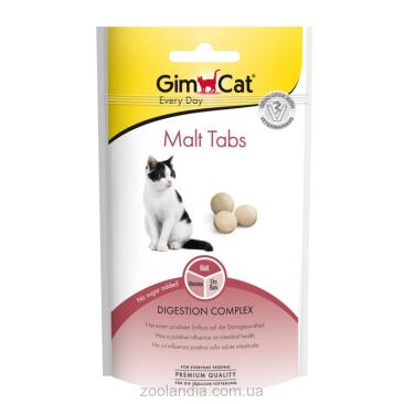 Витаминное лакомство GIMCAT "MALT TABS" 40гр для вывода шерсти