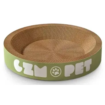 Когтеточка-лежанка овальная Red Bow картонная L, 55*40*9см