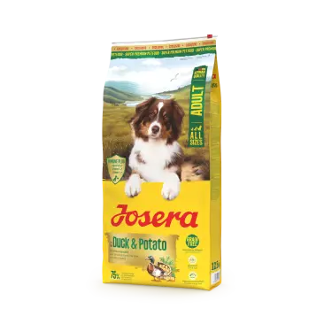 12,5кг Корм Josera Adult with Duck&Potato (All sizes 24/14) беззерновой для взрослых собак всех пород с пищевой аллергией на злаки с Уткой и картофелем