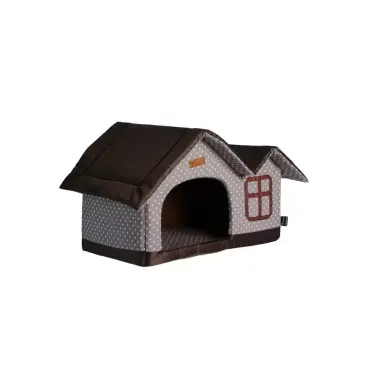 Домик LOORI Челси с двойной крышей для животных, Серый, 50*35*30см