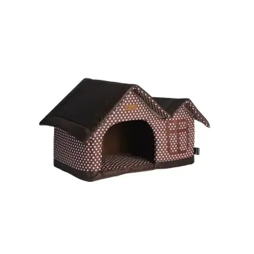 Домик LOORI Челси с двойной крышей для животных, Коричневый, 50*35*30см