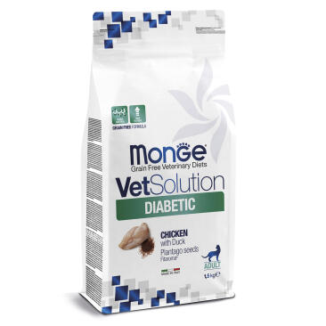 1,5кг Корм Monge Vetsolution Cat Diabetic Ветеринарная диета для кошек с сахарным диабетом