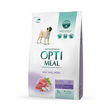 4кг Корм Optimeal для взрослых собак мелких пород Утка