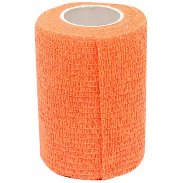 Бинт VETЗАБОТА ветеринарный самофиксирующийся Оранжевый, 7,5см*4,5м