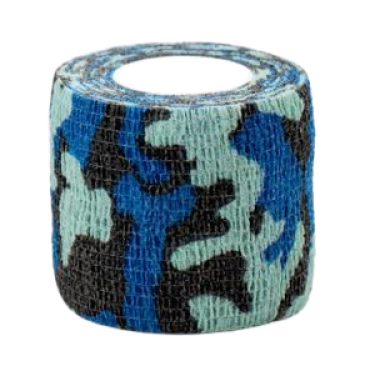 Бинт VETЗАБОТА ветеринарный самофиксирующийся милитари Голубой, 5см*4,5м