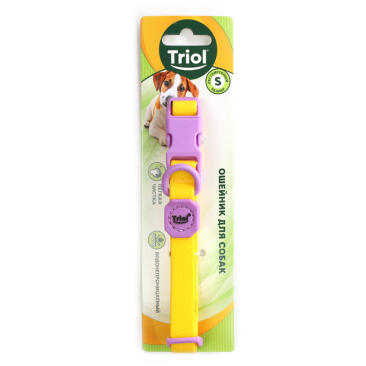 Ошейник Triol "Лимонная черника" из биотана Жёлтый S, 15*270-370мм