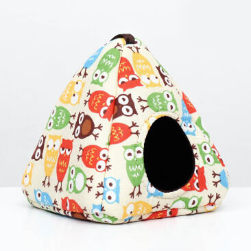 Домик-вигвам LOORI "Совы" для грызунов, 17*17*17см