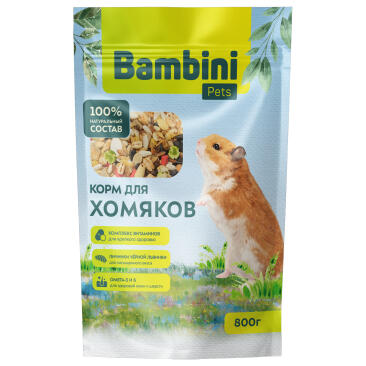 800г Корм Bambini Pets для хомяков