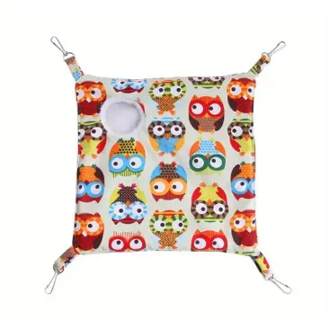 Гамак-карман LOORI "Совы" для грызунов, 24*24см