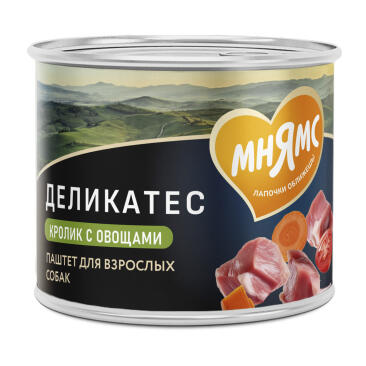 200г Влажный корм Мнямс для собак паштет из Кролика с овощами "Касуэла по-мадридски"