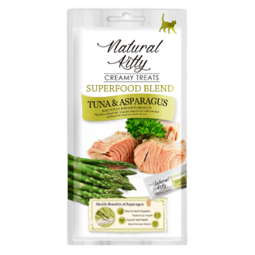 4*12г Лакомство Pettric Natural Kitty крем-суп для кошек Тунец и Спаржа