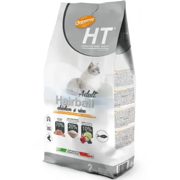 2кг Корм Cennamo HTC Adult HAIRBALL для взрослых кошек для вывода шерсти с Курицей и Рисом