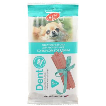 35гр Жевательный снек ТИТБИТ DENT для мелких собак со вкусом Говядины