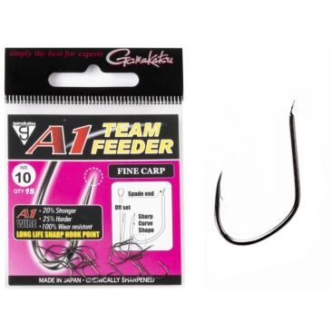 Крючки Gamakatsu A1 TEAM FEEDER HOOKS FINE CARP №10, 15шт