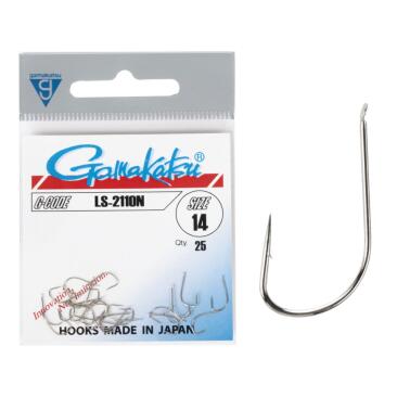 Крючки Gamakatsu HOOKS NICKEL LS-2110N №14, 25шт