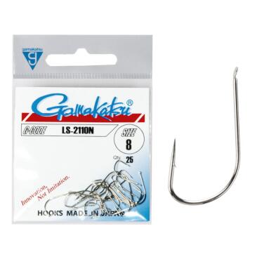 Крючки Gamakatsu HOOKS NICKEL LS-2110N №8, 25шт