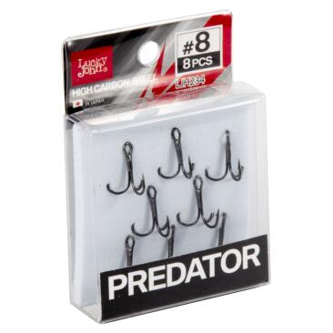 Крючки-тройники Lucky John PREDATOR серия LJH234 008, 8шт