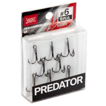 Крючки-тройники Lucky John PREDATOR серия LJH234 006, 8шт