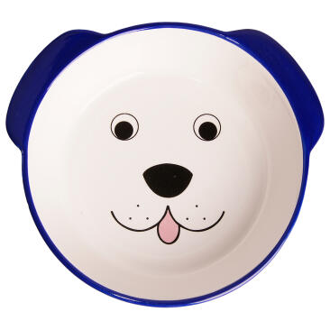 Миска керамическая Mr.Kranch для собак Мордочка собаки Синяя, 180мл