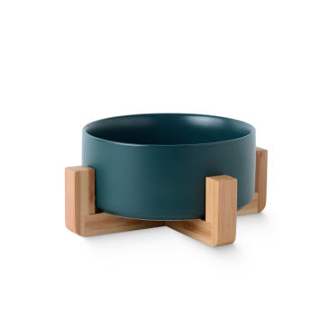 Миска керамическая Red Bow для животных на подставке Зелёная, 300мл