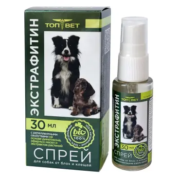 Спрей Экстрафитин для собак от блох и клещей, 30мл