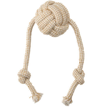 Игрушка Mr.Kranch для собак Мяч из каната на шнуре, 48*8см