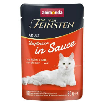 85г Влажный корм Animonda Vom Feinsten Raffinesse для кошек с Курицей и Телятиной в изысканном соусе