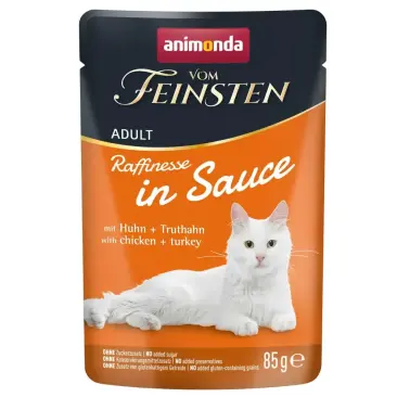 85г Влажный корм Animonda Vom Feinsten Raffinesse для кошек с Курицей и Индейкой в изысканном соусе