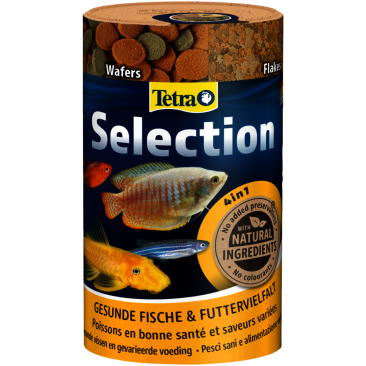 100мл Корм TETRA Selection 4in1 4 вида корма для любых тропических рыб