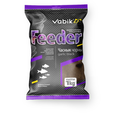 Прикормка Vabik FЕЕDER Чеснок черный 1кг