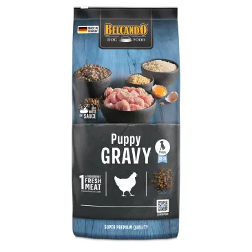 1кг Корм Belcando Puppy Gravy для щенков всех пород до 4 месяцев и для молодых собак мелких пород старше этого возраста с Птицей