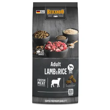 4кг Корм Belcando Lamb & Rice гипоаллергенный для взрослых собак всех пород с Ягнёнком и рисом
