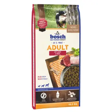 15кг Корм Bosch Adult Lamb&Rice для взрослых собак всех пород с Ягненком и рисом