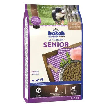 2,5кг Корм Bosch Senior для пожилых собак всех пород с Птицей