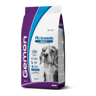 3кг Корм Gemon Dog Adult All breeds TUNA / RICE для взрослых собак всех пород с Тунцом и рисом (дефект упаковки)