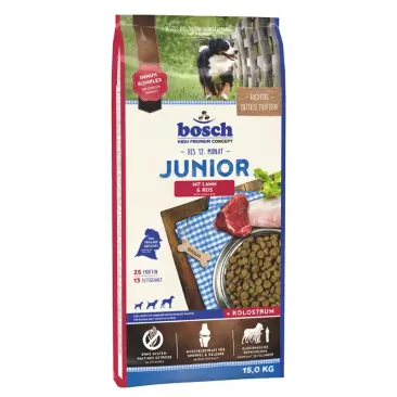 15кг Корм Bosch Junior для щенков всех пород с Ягненком и рисом
