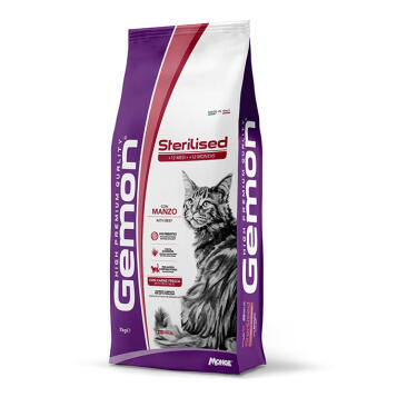 2кг Корм Gemon Cat Sterilized BEEF для стерилизованных кошек с Говядиной