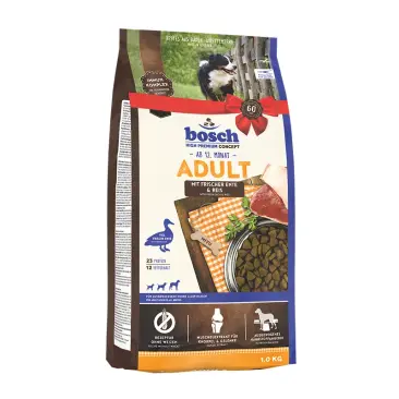1кг Корм Bosch Adult для взрослых собак всех пород с Уткой и рисом