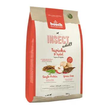 0,8кг Корм Bosch Insect Adult беззерновой для взрослых собак всех пород с Тапиокой и яблоком