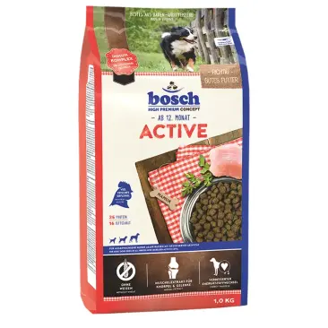 1кг Корм Bosch Active для взрослых собак всех пород с высокой активностью с Птицей
