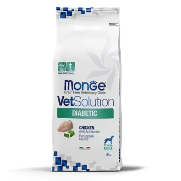 12кг Корм Monge VetSolution Dog Diabetic Ветеринарная диета для собак с сахарным диабетом