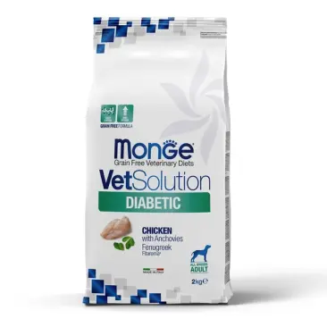 2кг Корм Monge VetSolution Dog Diabetic Ветеринарная диета для собак с сахарным диабетом