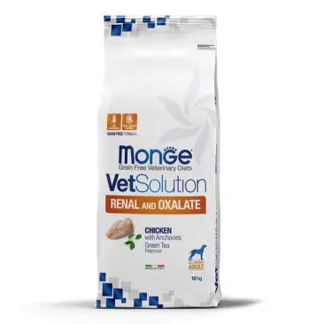 12кг Корм Monge VetSolution Dog Renal Oxalate Ветеринарная диета для собак с почечной недостаточностью, профилактика МКБ оксалатного типа