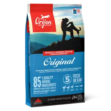 2кг Корм Orijen Original Dog беззерновой для взрослых собак и щенков с Курицей, индейкой и рыбой