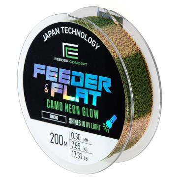 Леска монофильная Feeder Concept FEEDER & FLAT Camo Neon Glow 200/030