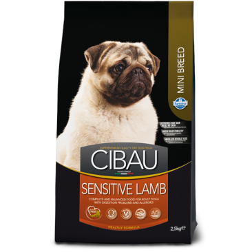 0,8кг Корм Farmina Cibau Sensitive Lamb Mini для взрослых собак мелких пород с чувствительным пищеварением с Ягнёнком