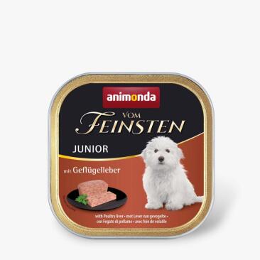 150гр Консервы Animonda Vom Feinsten Junior для щенков с Печенью домашней птицы, паштет