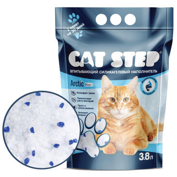 Наполнитель силикагелевый Cat Step Arctic Blue, 3,8л (1,7кг)