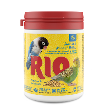 120г Витаминно-минеральные гранулы RIO для волнистых и средних попугаев (срок до 30.08.2026)